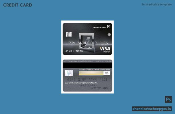 Beispielvorschau der Deutschen Bank Visa Platinum Card aus Mexiko